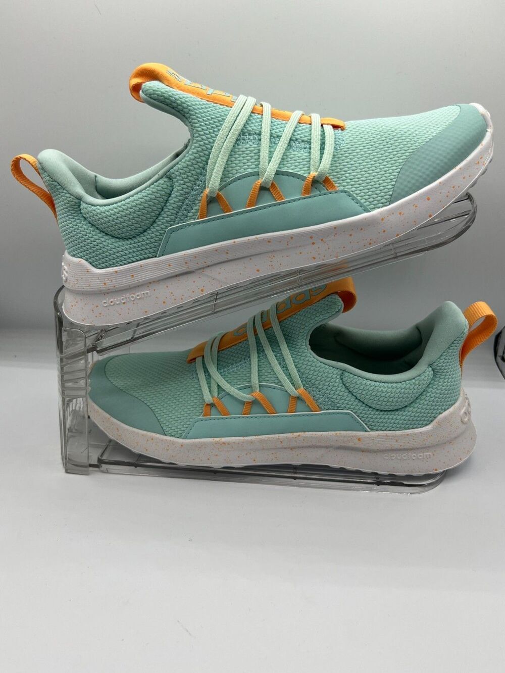 Adidas Lite Racer Adapt 5.0 K Mint Orange Sneakers GS Size 6